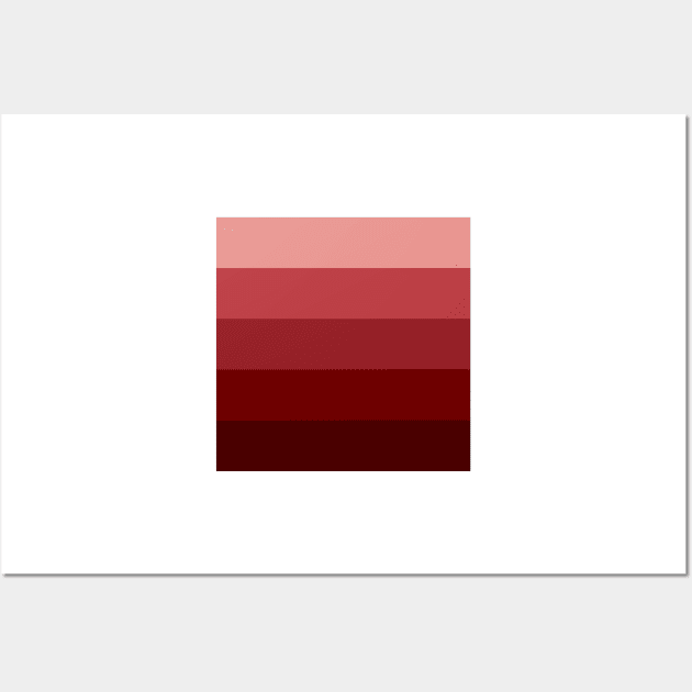 Gradient Red Stripes Wall Art by Rosemogo